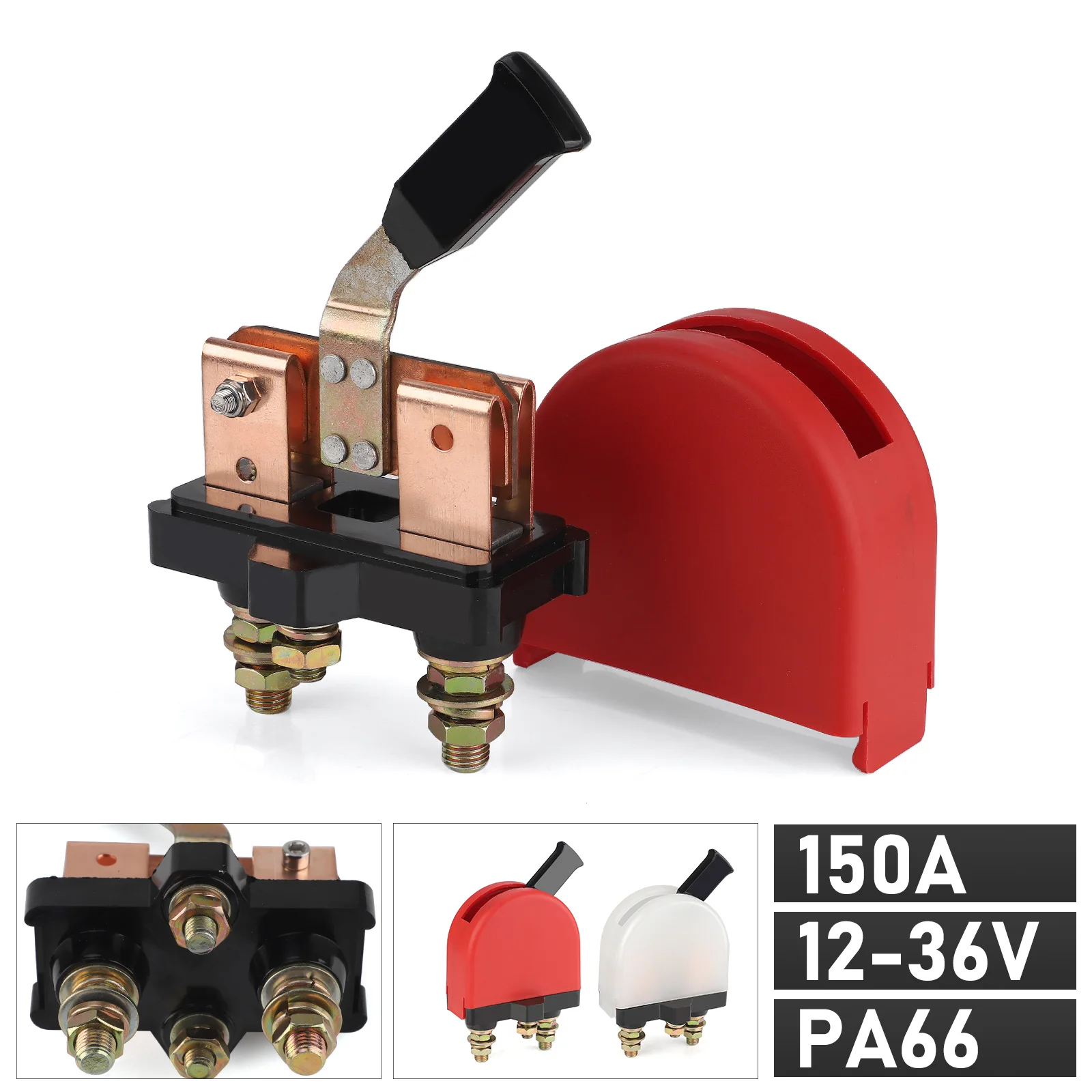 

12V-36V 150A Top Post Knife Blade Series Switch for Marine Car Boat RV ATV Battery Disconnect Switch Isolator Power Cut Off