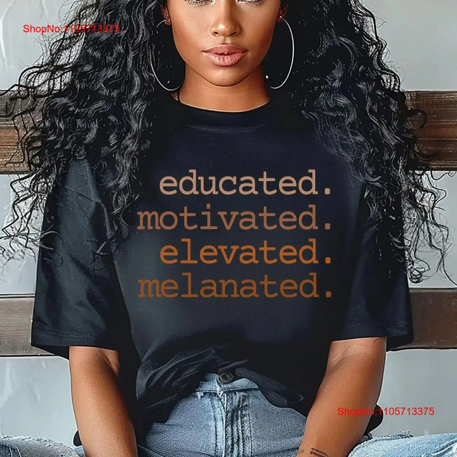 Educated Motivated Elevated Melanated Teacher T Shirt Black History Melanin Magic African American Pride vintage Washed fashion