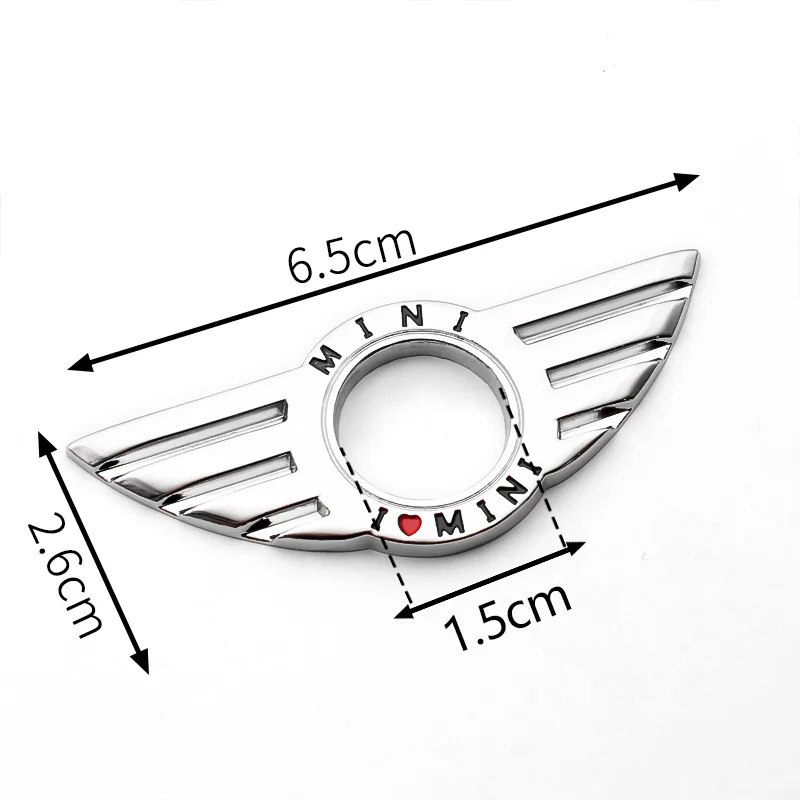 1Pcs 3D Metal Car Styling Door Pin Lock Wing Emblem Stickers Decor Accessories For Mini Cooper S JCW R53 R55 R56 R57 R60 F55 F56