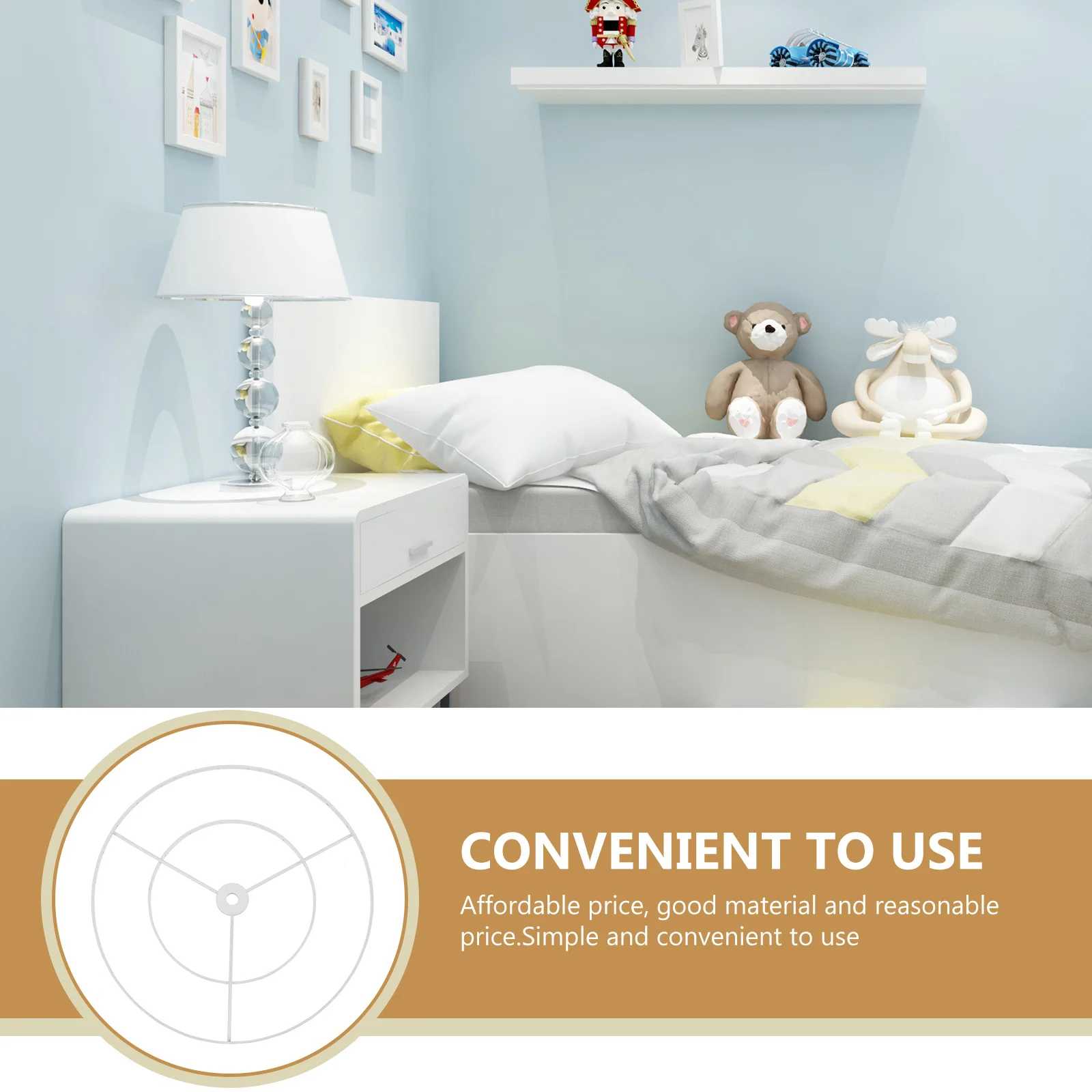 

Crystal Lamp Shade Frame 25Cm Double Layer Vintage Holder For Pendant Ceiling Chandelier Lamp Diy Ring Fitter Lighting