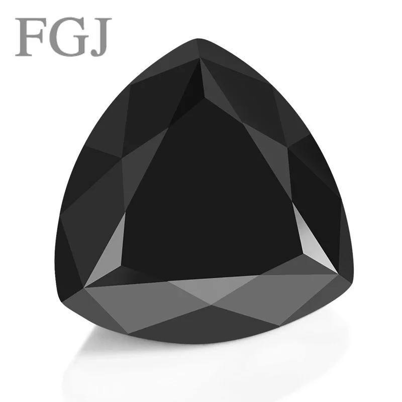 

GRA Free Loose Moissanite Stone Trillion Brilliant Cut D VVS1 Black Color Excellent Tester Positive Wholesale Price Diy Ring