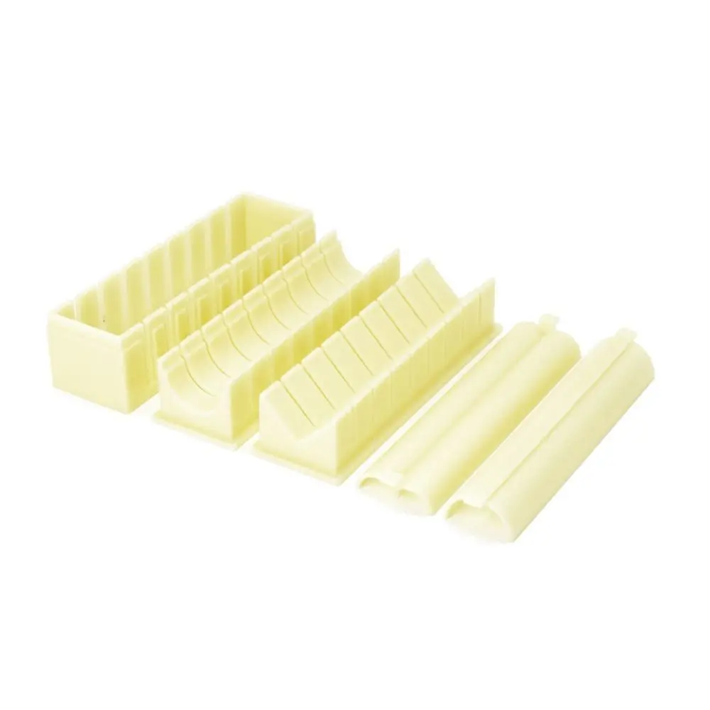 Plastic Sushi Maker Kit Round Square Heart Anti-stick Kimbap Sushi Rolls Mold DIY Multifunctional Cake Roll Mold