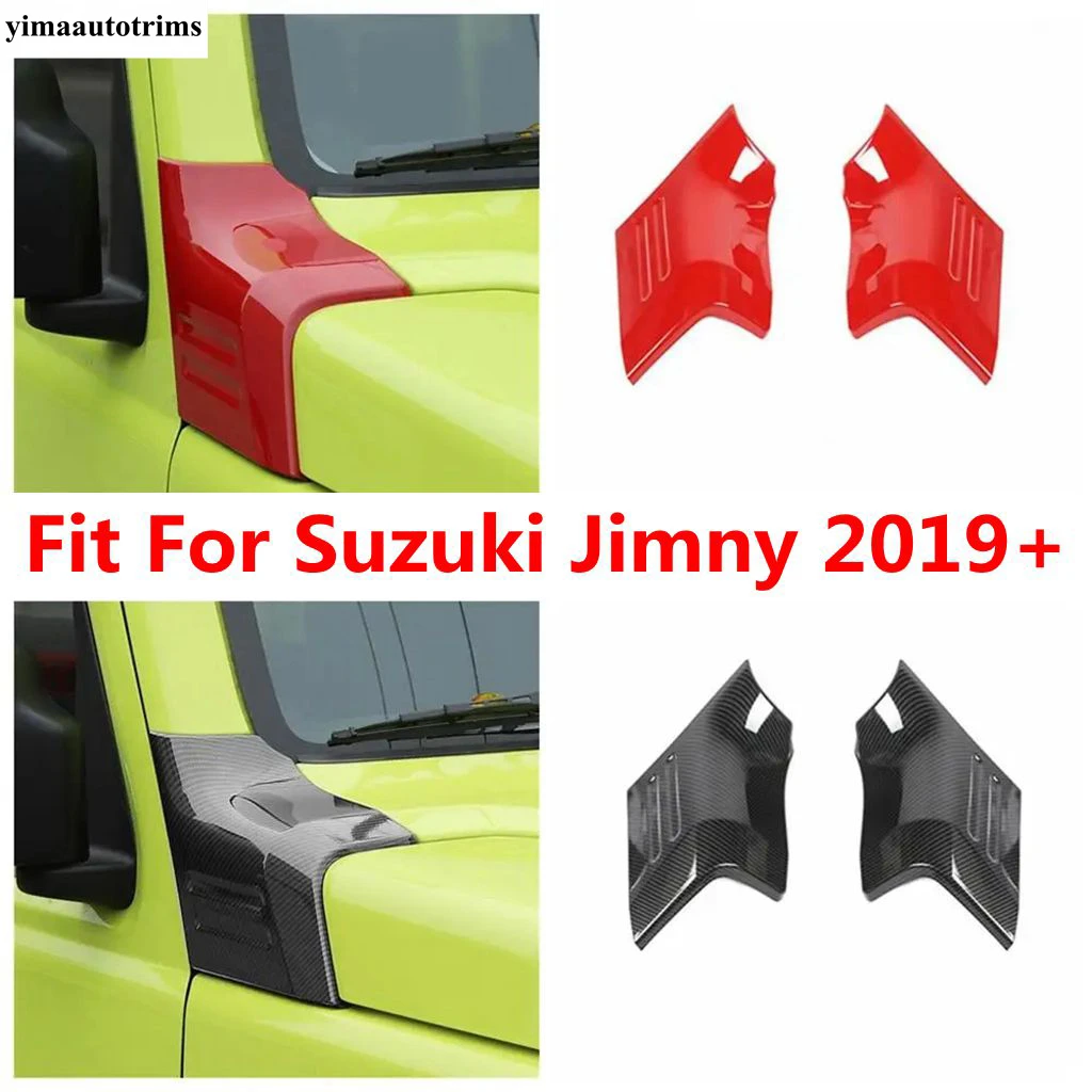 

Front Hood Engine Wrap Angle Corner Cowl Body Armor Protection Cover Trim For Suzuki Jimny 2019 - 2023 ABS Exterior Accessories