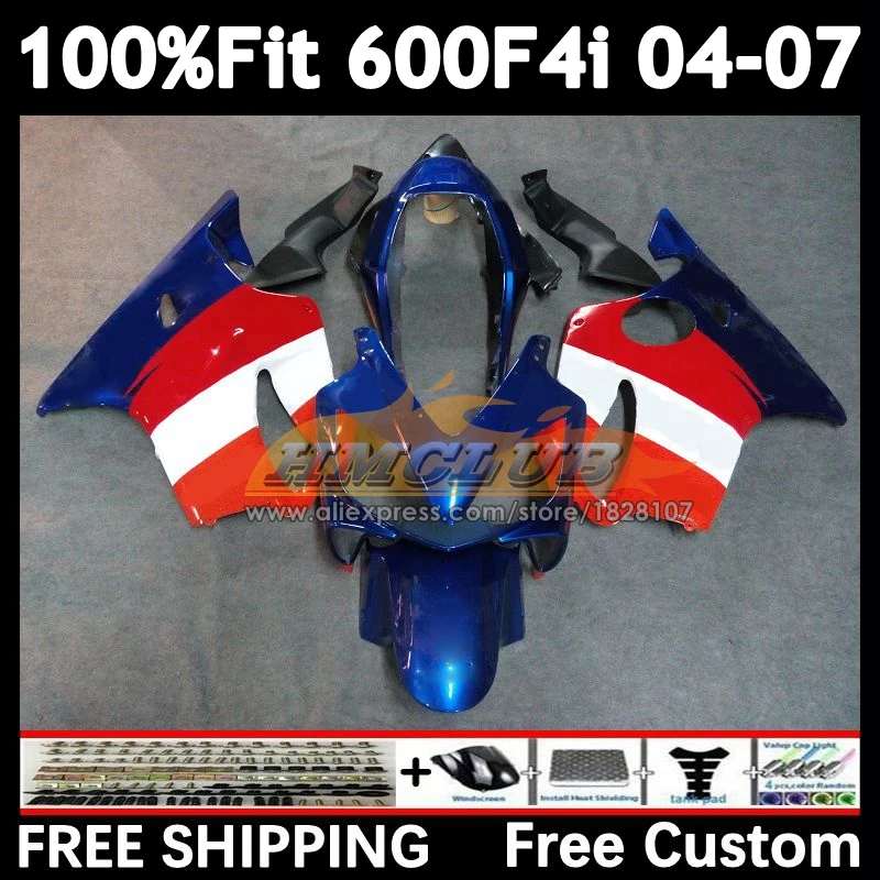 Repsol Blue Injection Body For HONDA CBR600 FS CBR 600F4i 600 F4i 04 05 06 07 53No.67 CBR600F4i 2004 2005 2006 2007 OEM Fairing