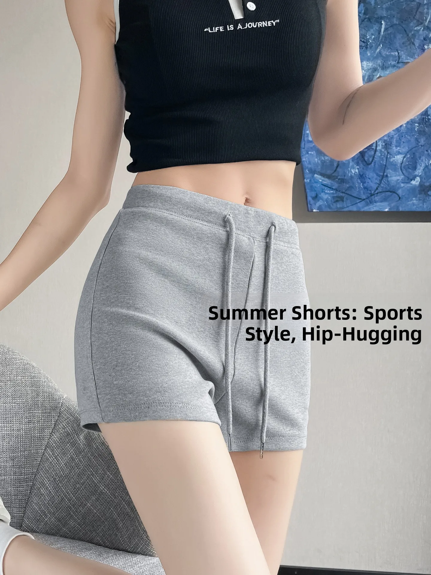 

ey Sports orts Women's Summer New Casual Slimming Cycling Running Tee-quarter Length Fitn Outdoor Wear Hot Pants