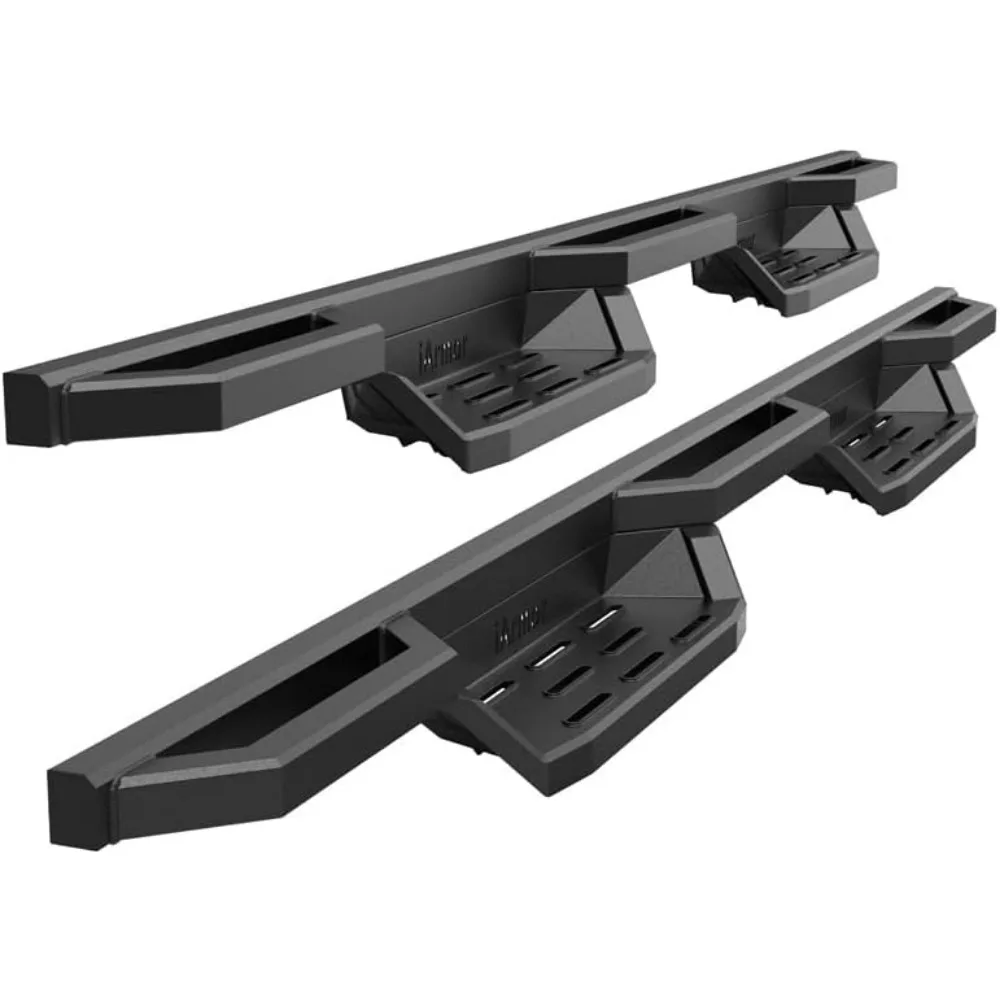 

304 Stainless Steel 6.5in Nerf Bars Pocket Steps Square Tube Rocker Guards Compatible with Chevy Silverado GMC Sierra Crew Cab