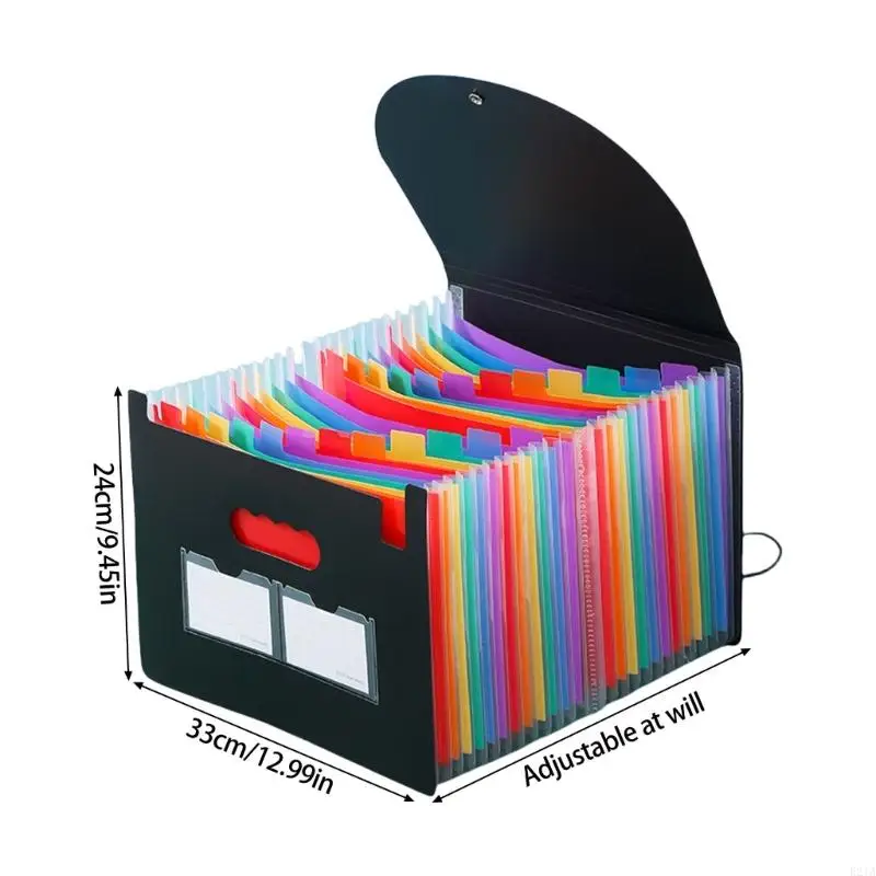 Document Bag File Folder Filing Box 13/25 Pockets Accordions Bag File Bag