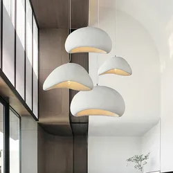 Lámpara colgante Led nórdica Wabi Sabi E27, lámpara de araña Simple para comedor, cable suspendido para restaurante, accesorios Luminarias