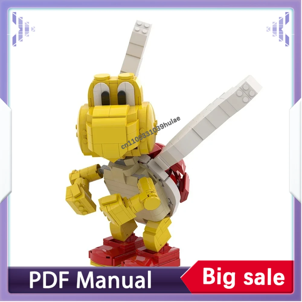 

630 шт. красная фигурка Koopa Paratroopa-позиционный дисплей, 01 кирпича, модель Red Koopa Paratroopa, строительные блоки, сборные игрушки, подарок