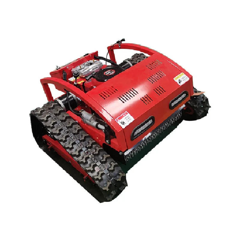 【Hot】Self Propelled Garden Mower Mowers diesel Lawn Rotary Tracked All Terrain Remote Control Weed Mowing Machine for Sale with