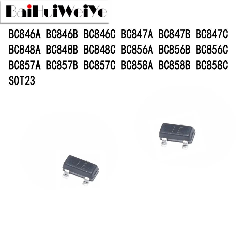 100 قطعة BC847A BC847B BC847C BC848A BC848B BC848C BC856A BC856B BC856C BC857A BC857B BC857C BC858A BC846A BC846B BC846C SOT-23