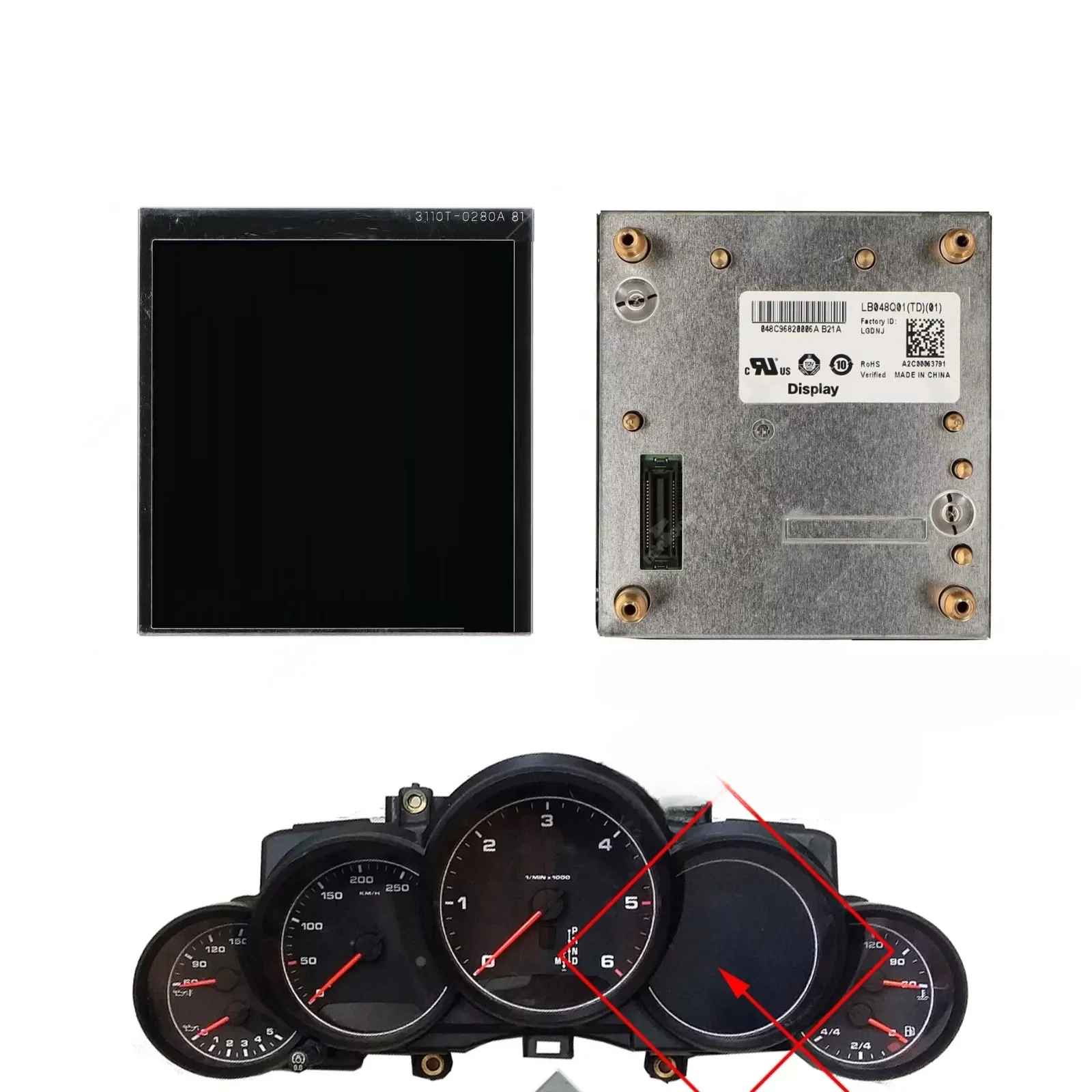 

LCD For Porsche Cayenne Panamera Macan Boxster Cayman Carrera Instrument Display