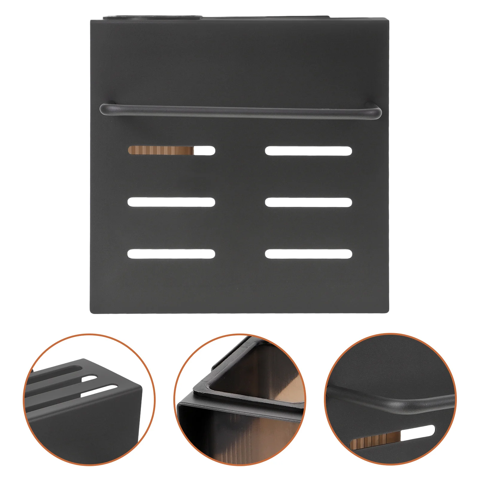 

Carbon Steel Wall-Mounted Cutter Organizer Kitchen Holder Compact Space-Saving Rack for Cutlery Utensils Chopsticks Fork Storage