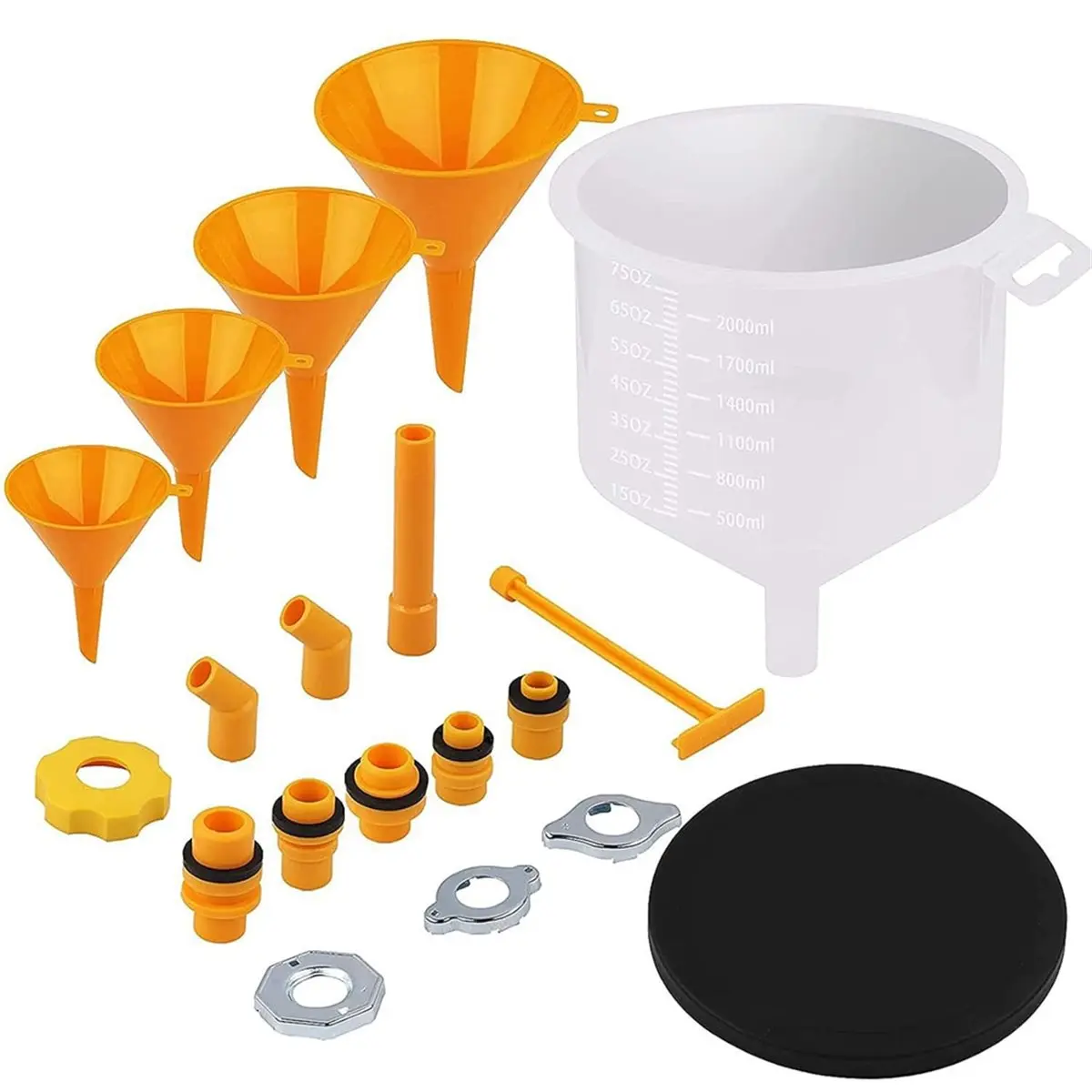 Best of 2026 Coolant Funnel Kit, 15 Piece Fluid and Oil Funnel Set, Coolant Funnel Kit Allows Access to Hard-to-Reach Radiators