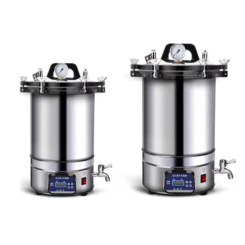 18/24L Portable High Pressure Sterilizer Stainless Steel Steam Sterilization Pot Laboratory Medical Automatic Disinfection Pot - view 5