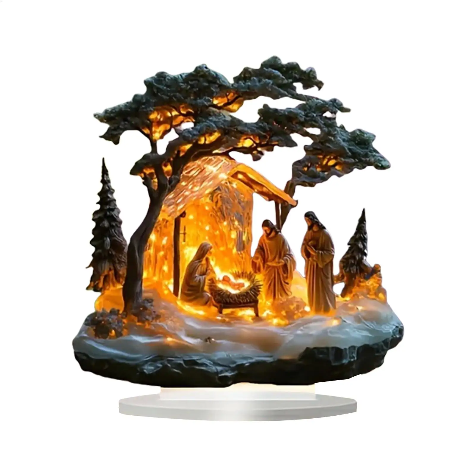 Christmas Nativity Scene Decorations Nativity Scene Figures Classic Exquisite  For Tabletop Nightstand Windowsill Mantel Shelf