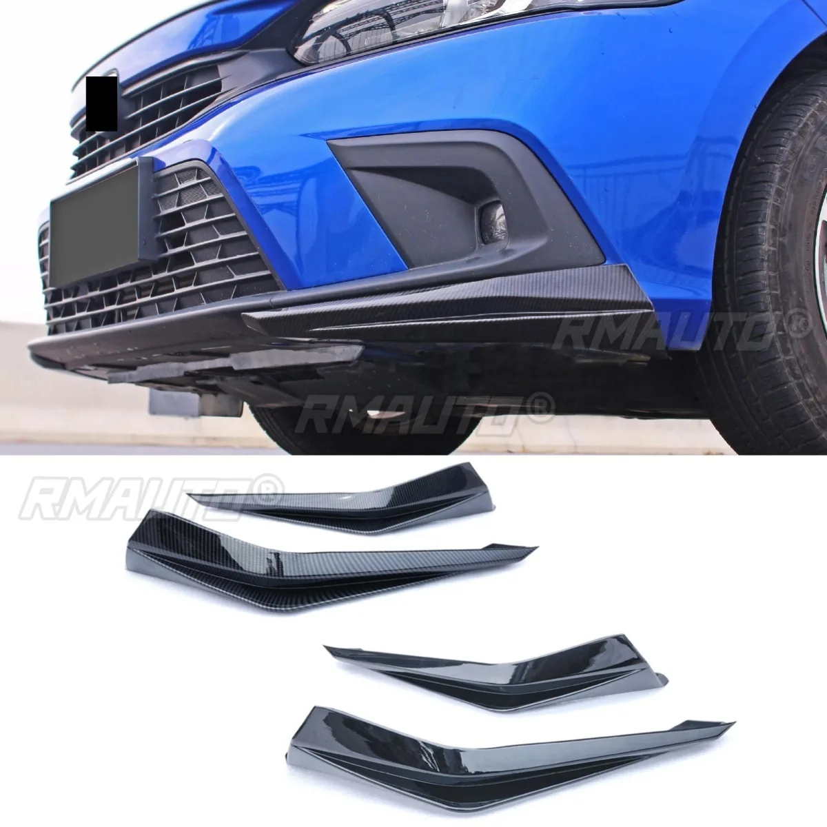 Car Front Bumper Lip Splitter Body Kit For Honda Civic US Edition 11th 2022 Bumper Protector Corner Trim Car Accessories