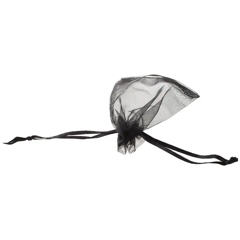 100 Black Organza Wedding Favour Bags Jewellery Pouches 9Cm X 12Cm