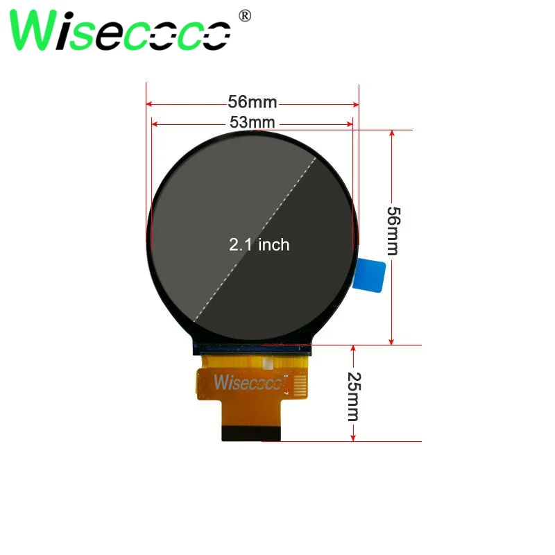 Dual LCD Display 2.1 Inch Round Display 480x480 IPS 3RGB+18RGB Circle Panel 60Hz Driver Board