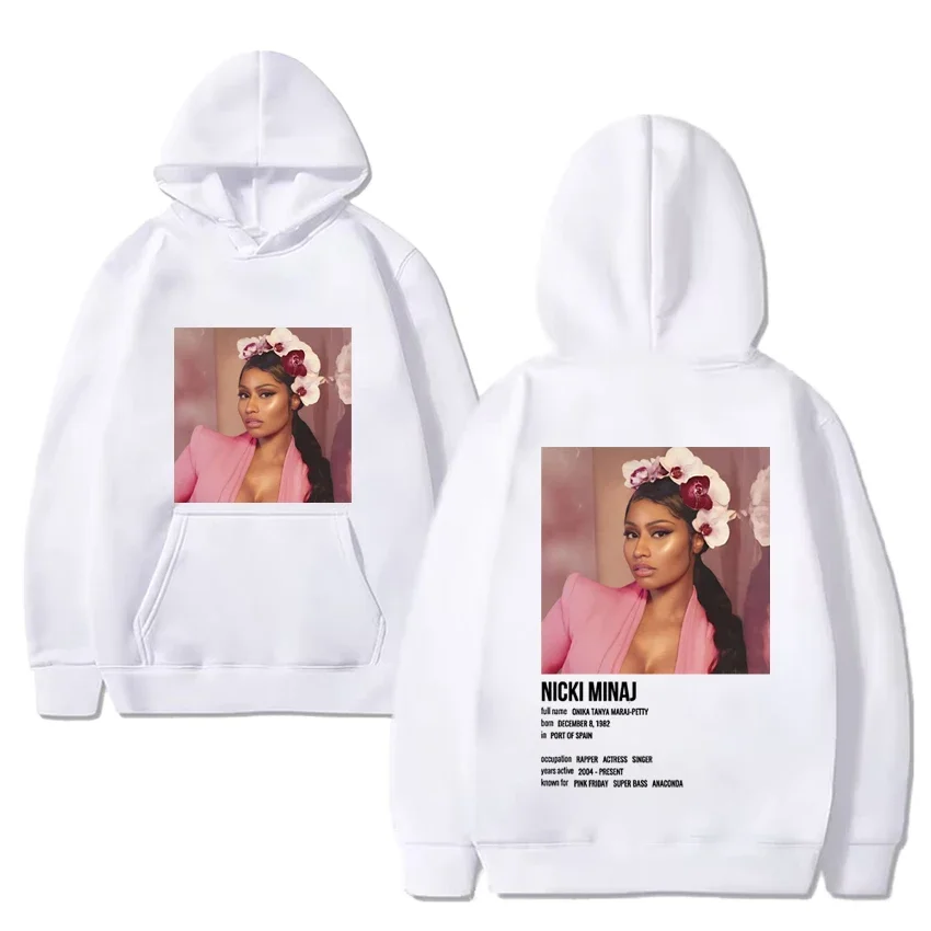 Nicki Minaj  Album Double Sided printed Hoodie New Men Women Fashion hip hop streetwear Loose Fleece Long sleeve pullovers