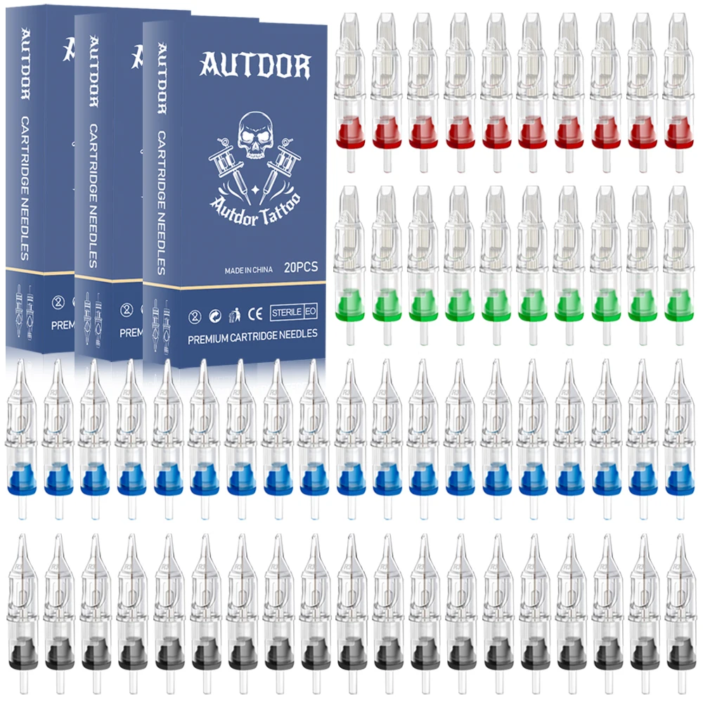 60/40/20/10pcs Mixed Tattoo Cartridge Needles RL RS M1 RM Sterilized Tattoo Needle for Liner Shader Tattoo Machine Pen