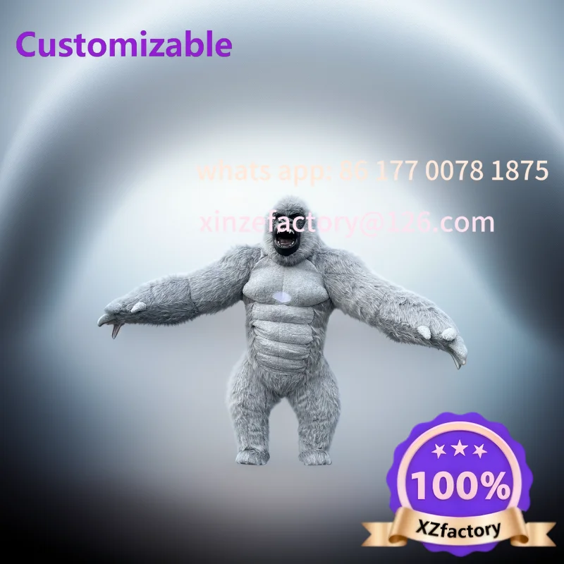 Customizable Film And Television Role-Playing Prop Costume BlacInflatable Mascot Gorilla Costume For Birthday Party Celebration