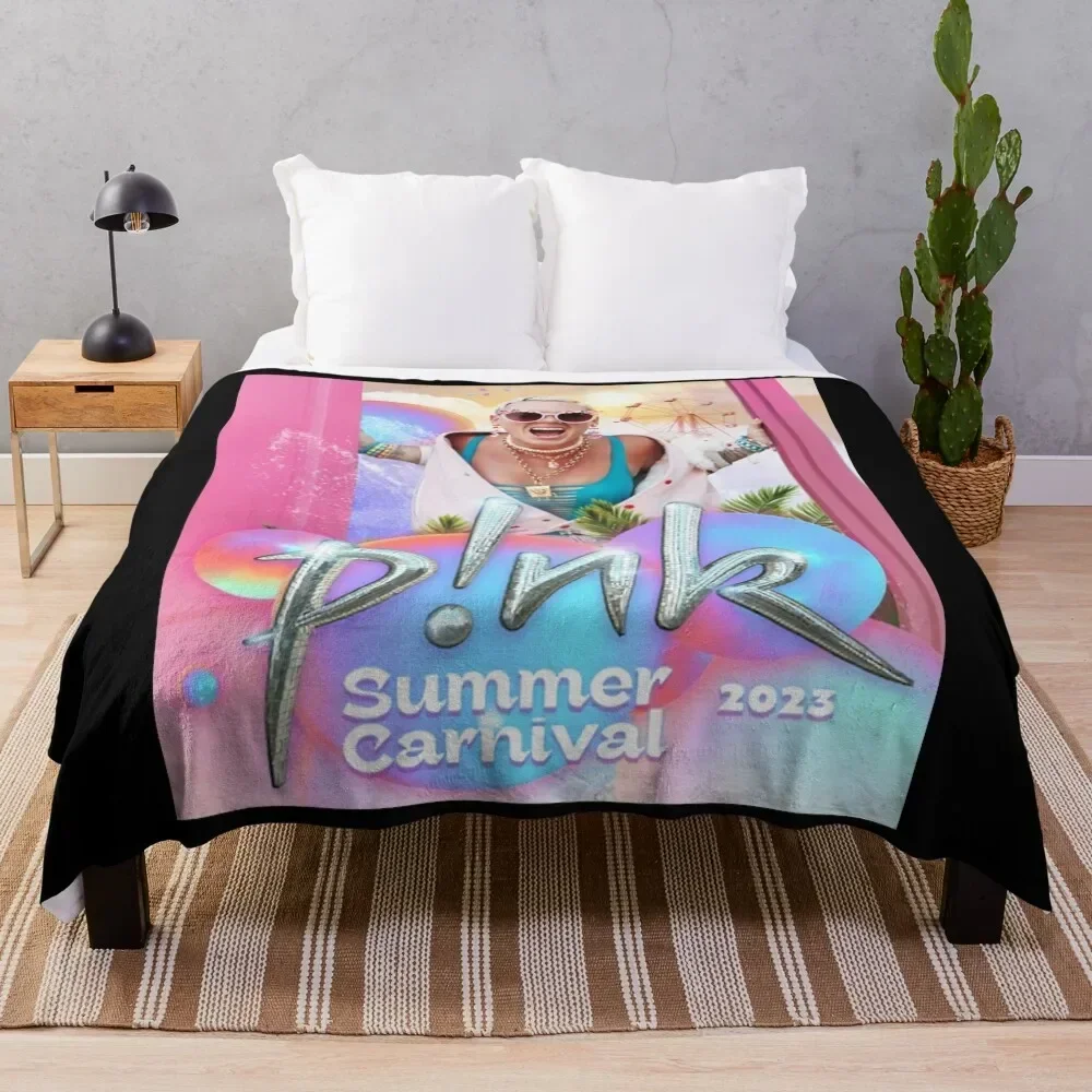 

2023 pink summer tour carnivale Classic T-Shirt Throw Blanket Thin Custom blankets and throws Blankets