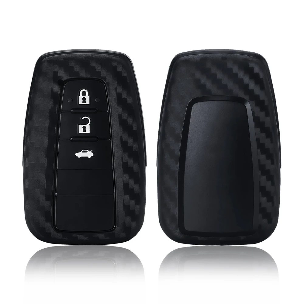 2 3 Button Silicone Car Key Case Cover for Toyota CHR Camry Corolla RAV4 Highlander C-HR Prius Land Cruiser Prado Accessories
