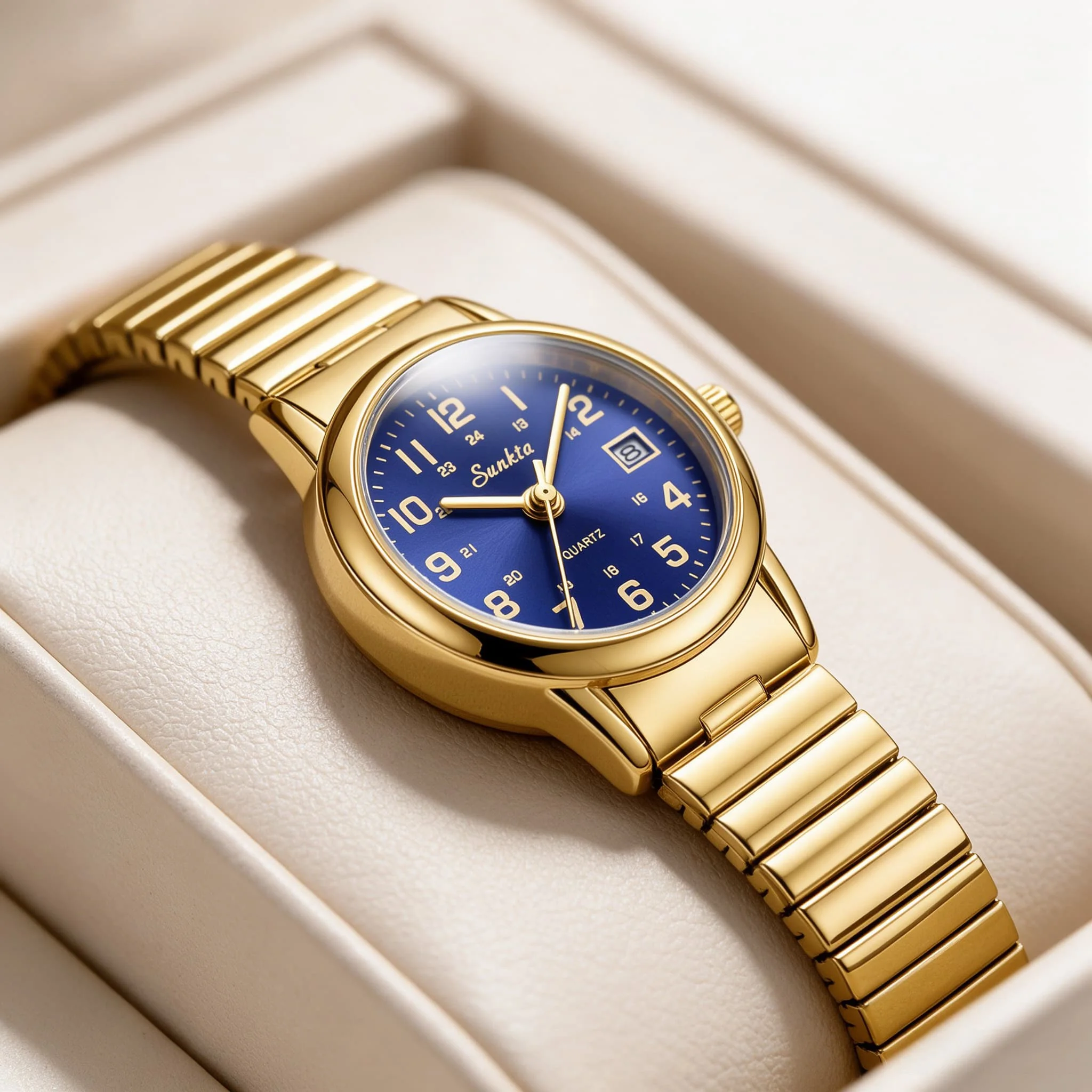 SUNKTA Fashion Personality Women Watch Casual Style Quartz Watch Elastic Elastic Band Classic Scale Wristwatches Lady Watch