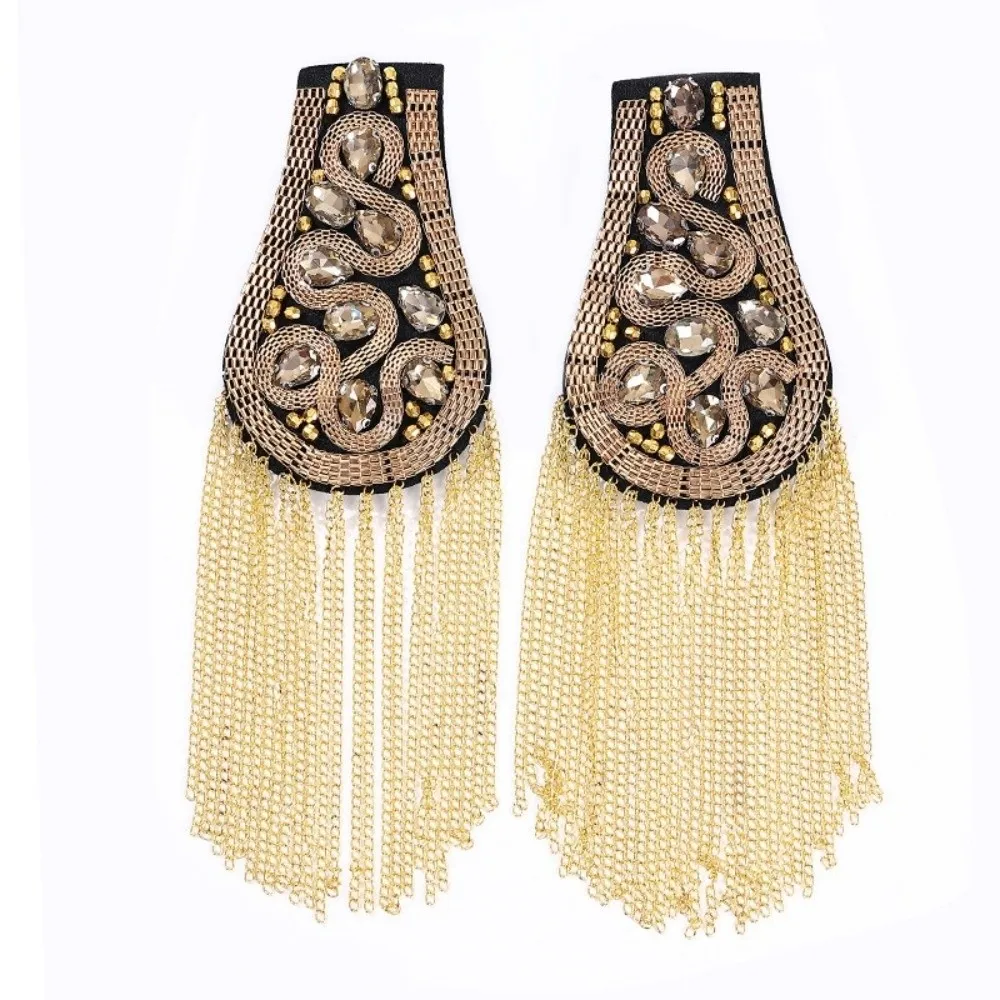 Armband Epaulet Tassel Chain Shoulder Board Punk Alloy Fringe Shoulder Mark Cool Badge Star Shoulder Flash Gift