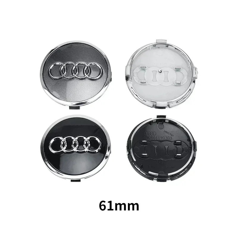 4Pcs/Pack 60/61/68/69/77/135mm Car Tire Center Hub Decoration Cover For Audi A4 A6 A8 A3 A5 C5 S3 S5 S6 RS Q3 Q5 Q7 Accessories