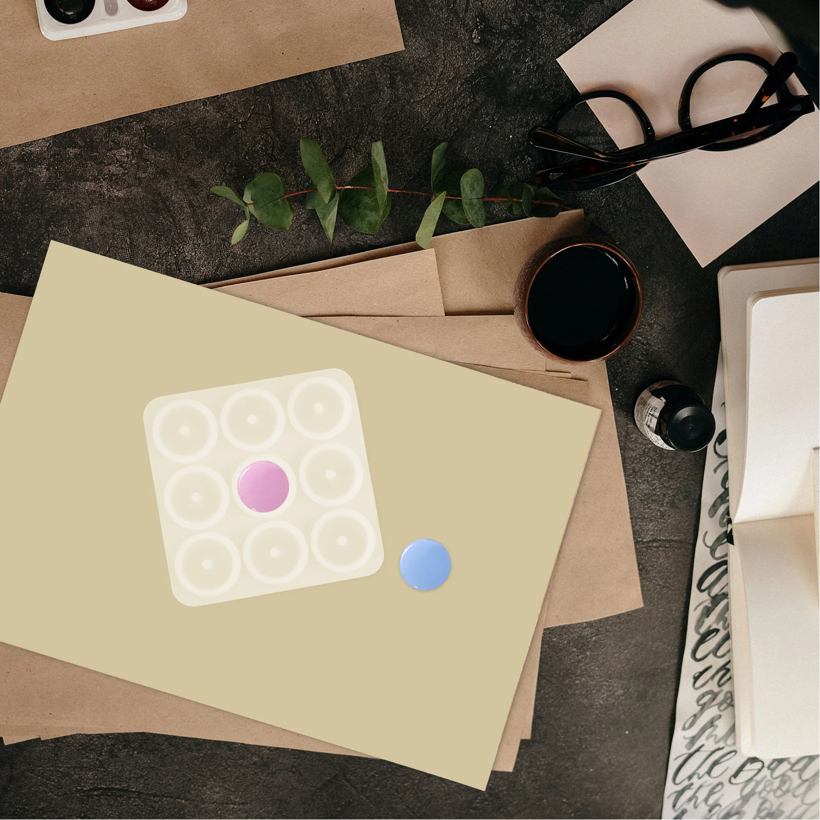 

2Pcs Handmade DIY Pendant Silicone Mold Round Resin Epoxy Jewelry Craft Mold for Bracelets Resin Casting Tools Jewelry Making