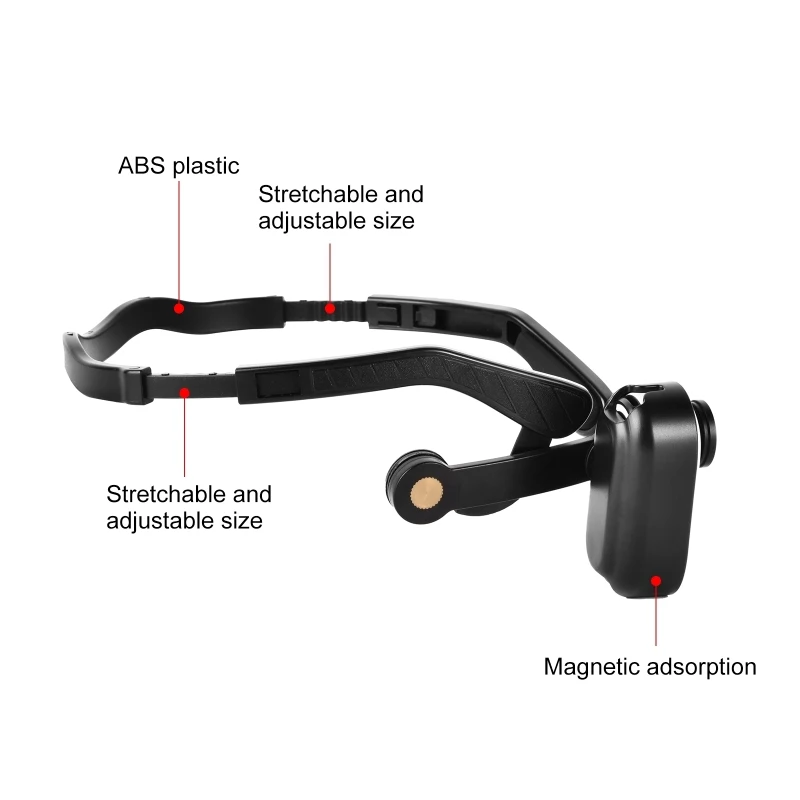 PULUZ Magnetic POV Head Mount For Insta360 GO 3 Sports Camera Adjustable Extension Ear Hook Holder Accessories