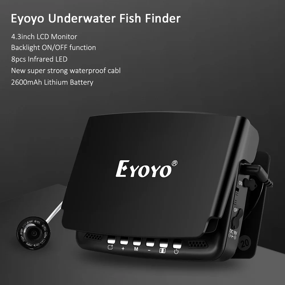 EYOYO EF43A 20M 1000TVL Fish Finder Underwater Ice Fishing Camera 4.3