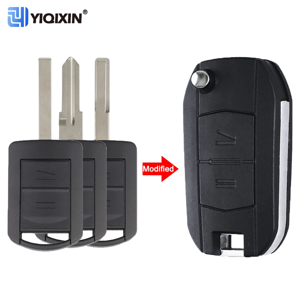 Modified Remote Car Key Shell Case For Opel Vauxhall Corsa C Agila Combo TIGRA B MERIVA Van Astra H J G D HU100 YM28 Uncut Blade