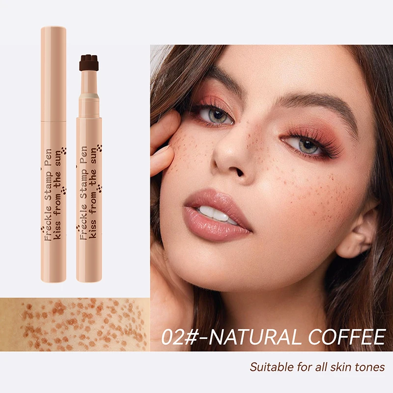 4 Colors Face Fake Freckles Pen Natural Waterproof Fake Freckles Pen Long Lasting Look Dot Spot Pen Makeup Tool Cosmetic