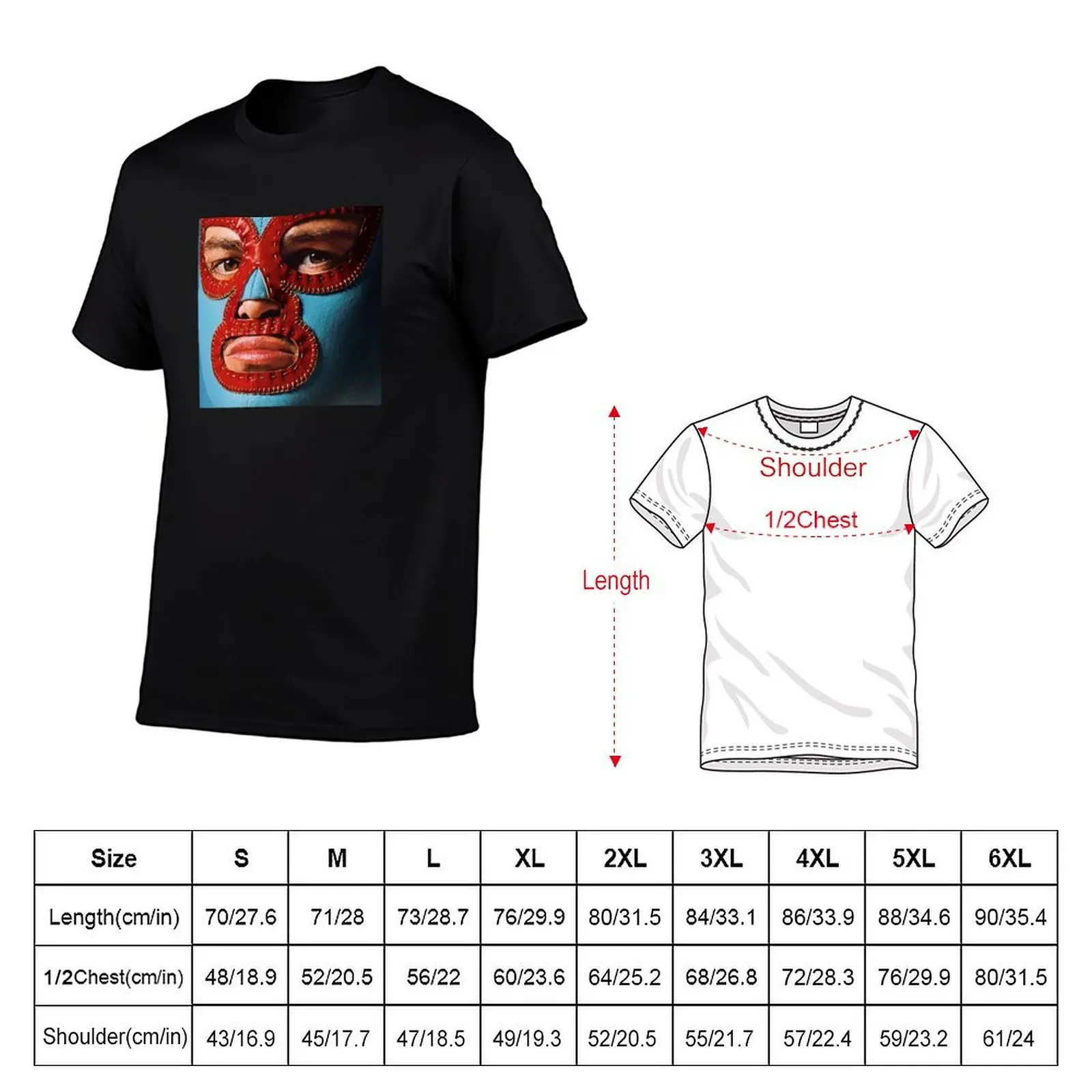 Nacho Libre Luchador Mask Mexican Wrestling Lucha Libre T-Shirt Sport Basic Moisture Wicking Tee
