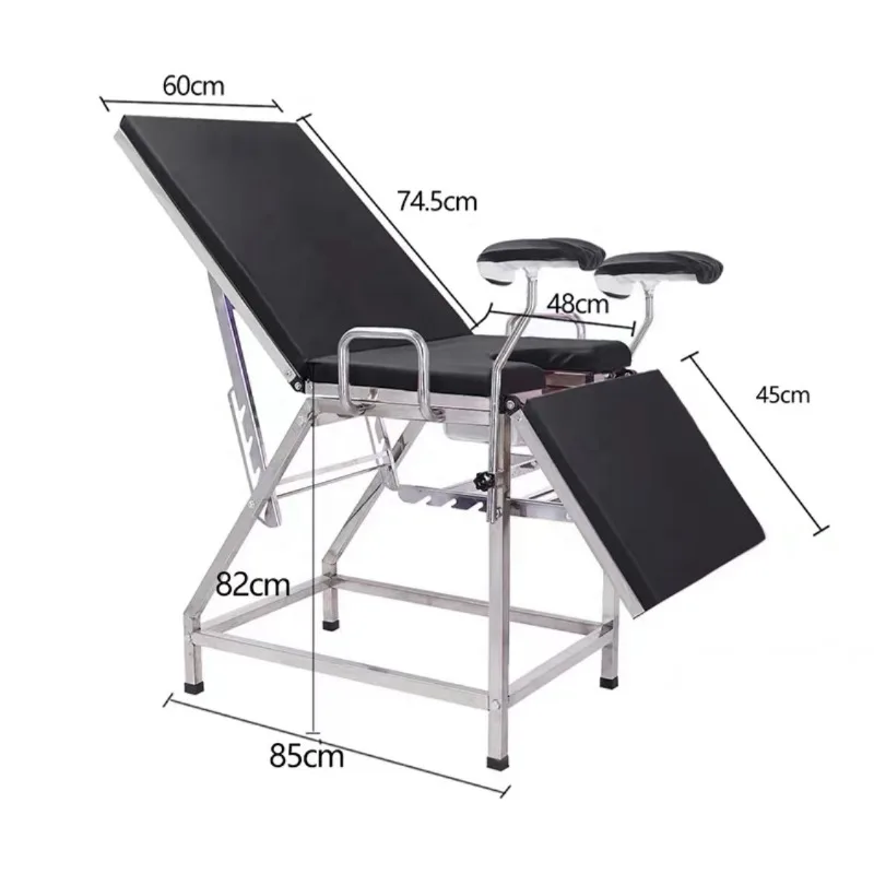 Cama epóxi do aço inoxidável para o exame paciente do hospital, cama semi automática