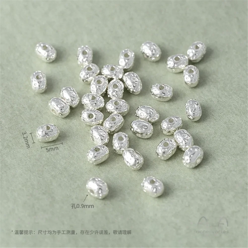 Z419 Copper Silver Irregular-shaped Stone-shaped Spacers, Irregular Spacers, Four-leaf Clover Wool Balls, Beaded Accessories