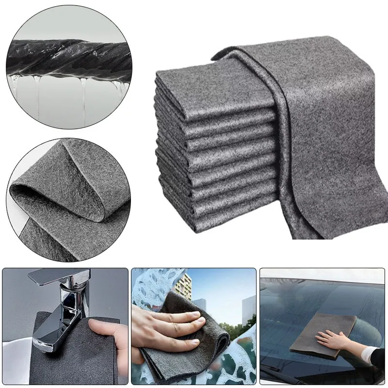 Magic Glass Rag Multifunctional Thin Window Mirror Cleaning Cloth Household Car Wash Towel Kitchen Bathroom Cleaning Tools