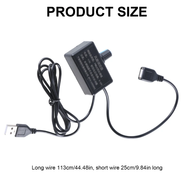 5V 24V 3A Ventilador controle ajustável do controlador velocidade contínua USB potência