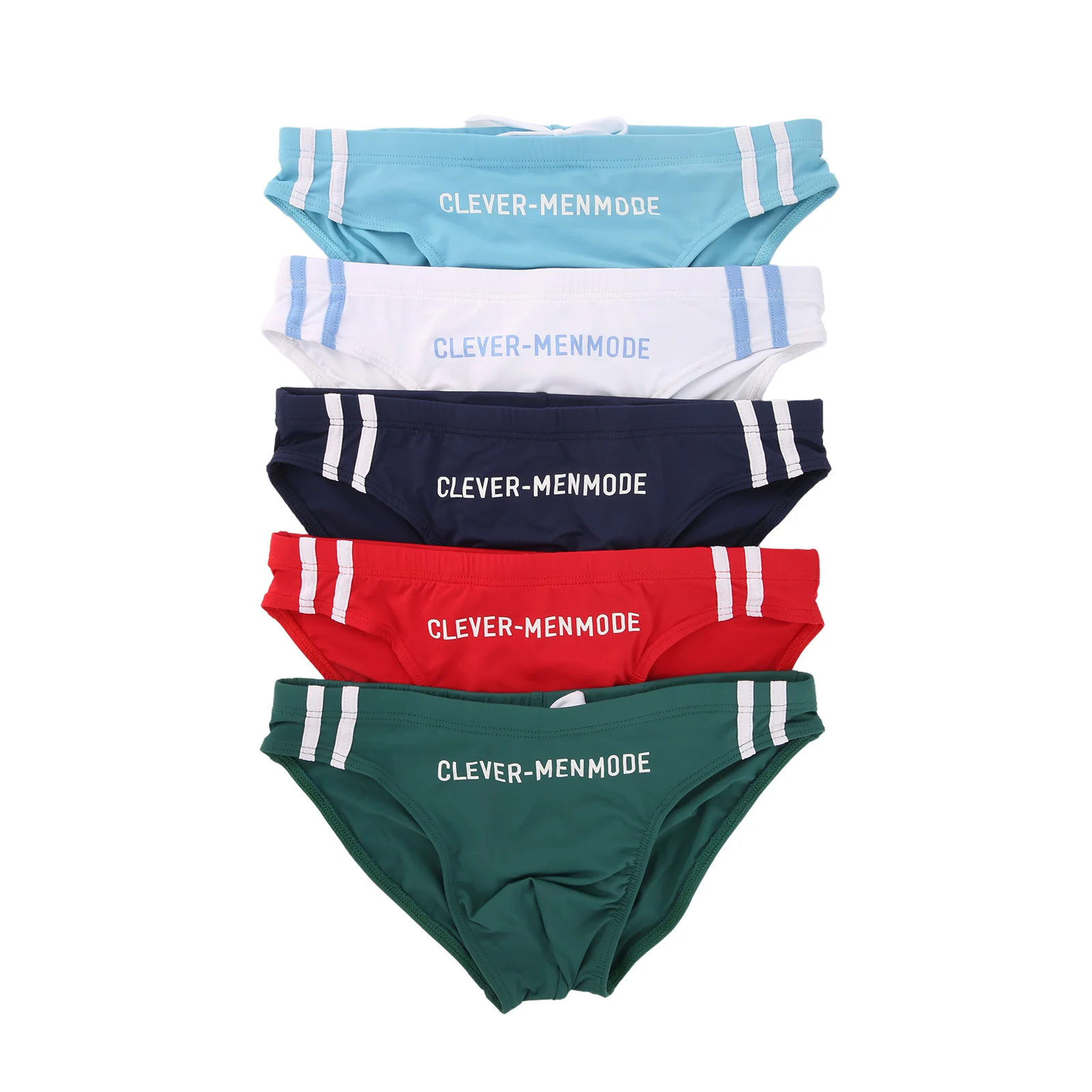 3 Stuks Heren Zwemmen Slips Effen Kleur Trekkoord Badpak Ardennen Pouch Sexy Bikini Zomer Beachwear Man Sunga Bodems Badmode