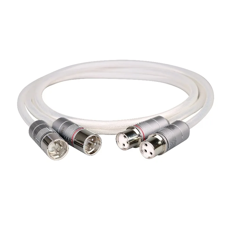 CE Certified AVplay AV-0809 - 99.99% 4N Sterling Pure Silver HiFi XLR Cable Analog Signal Line​