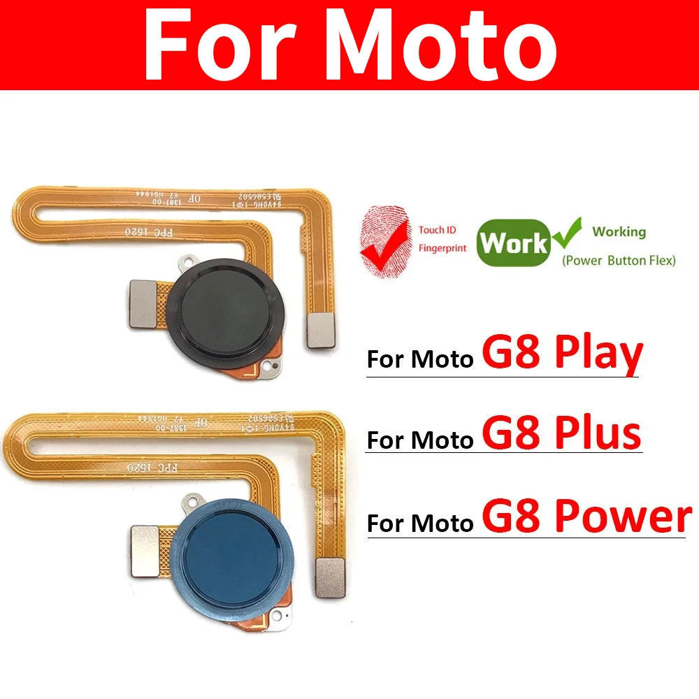 

For Motorola Moto G8 Play / G8 Plus / G8 Power Home Button FingerPrint Touch ID Sensor Flex Cable Replacement Parts