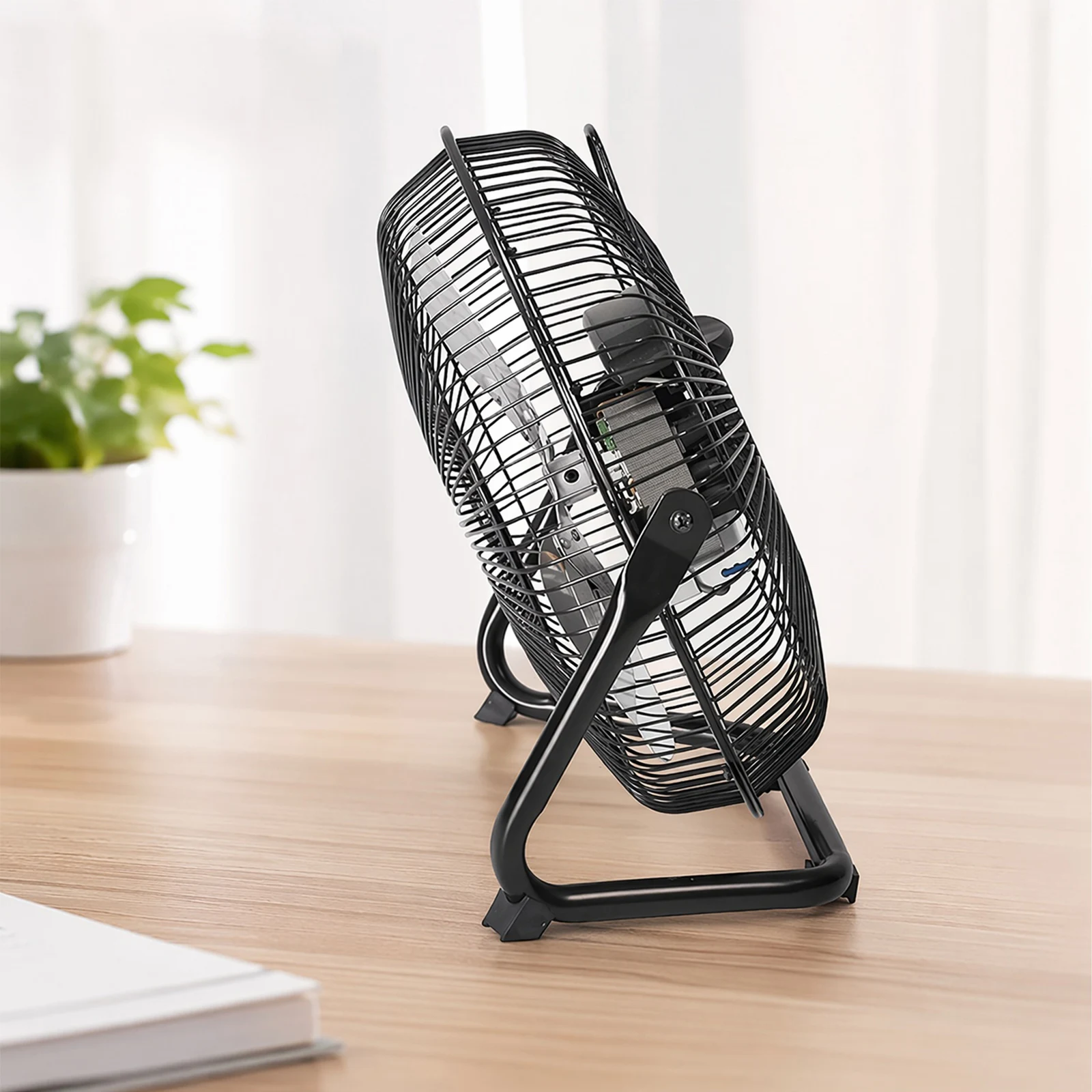 High Velocity Floor Fan Wall Mountable Electric Desktop Fan 3 Speed Settings USB Floor Fan Adjustable Tilt for Home and Office