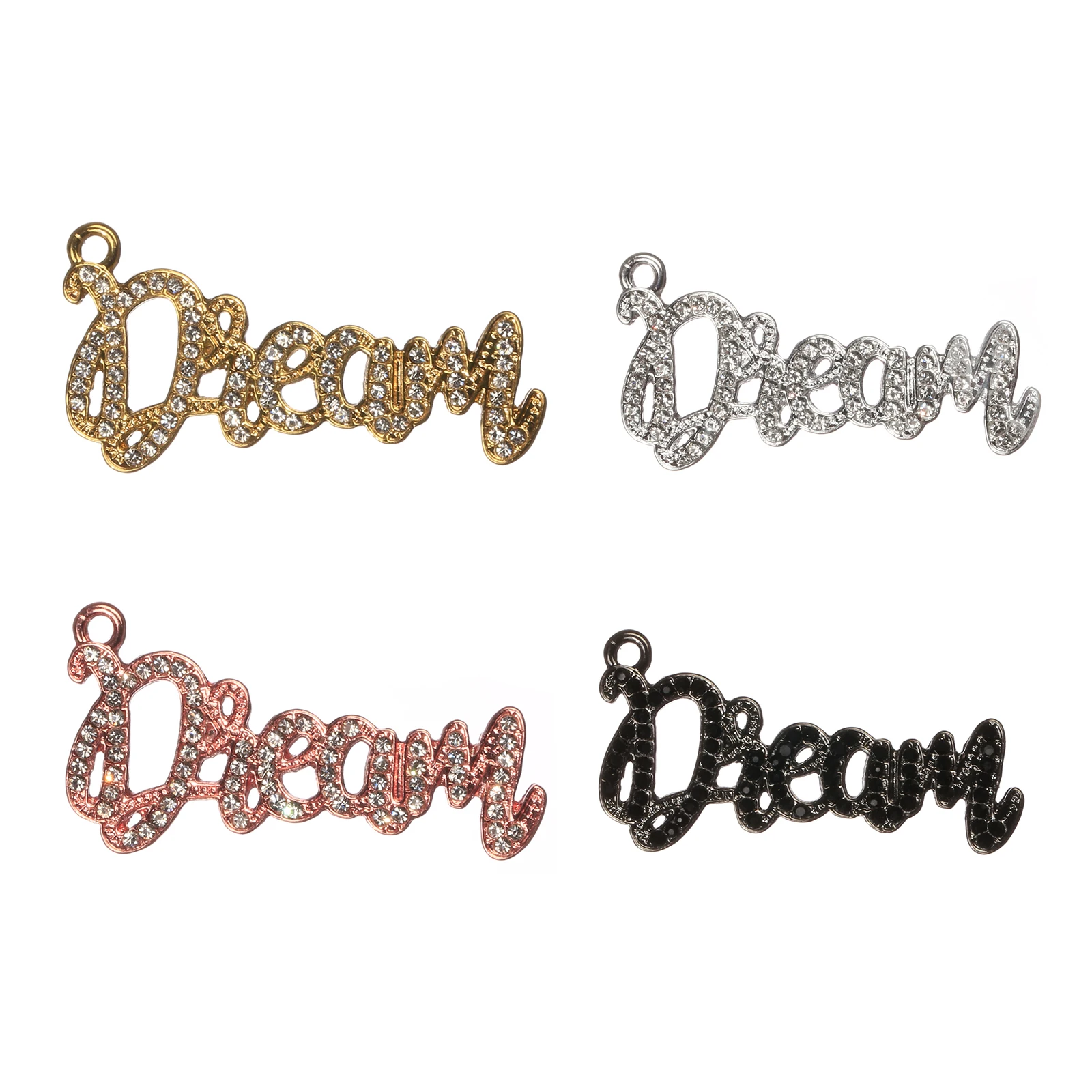 

10pcs Dream Rhinestone Letter Charms Fit for Bracelet DIY Jewelry Making LTC0365-LTC0368