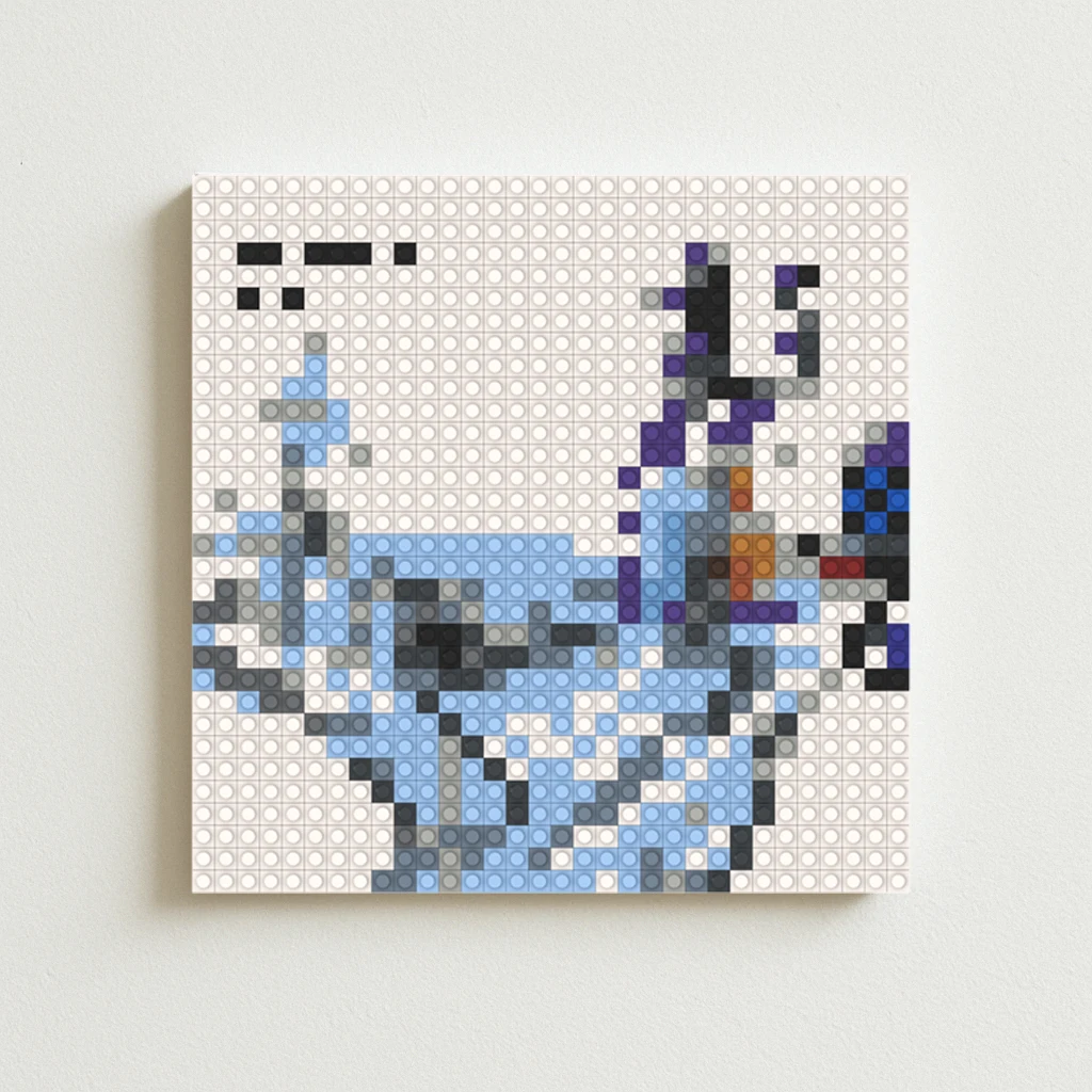 

R-Radiohead Band Album Cover DIY Pixel Mosaic Brick Art Poster Alternative Rock Music Wall Decor Building Blocks Painting