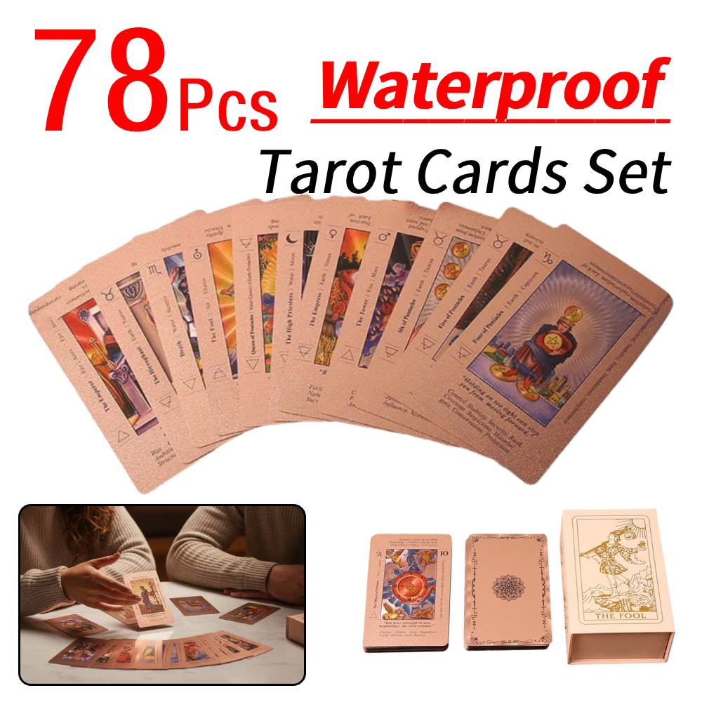 

The Classic Tarot Cards Deck A 78Pcs For Easy Beginners Fate Fortune Telling Party Board Game,Holiday Party Game Tools