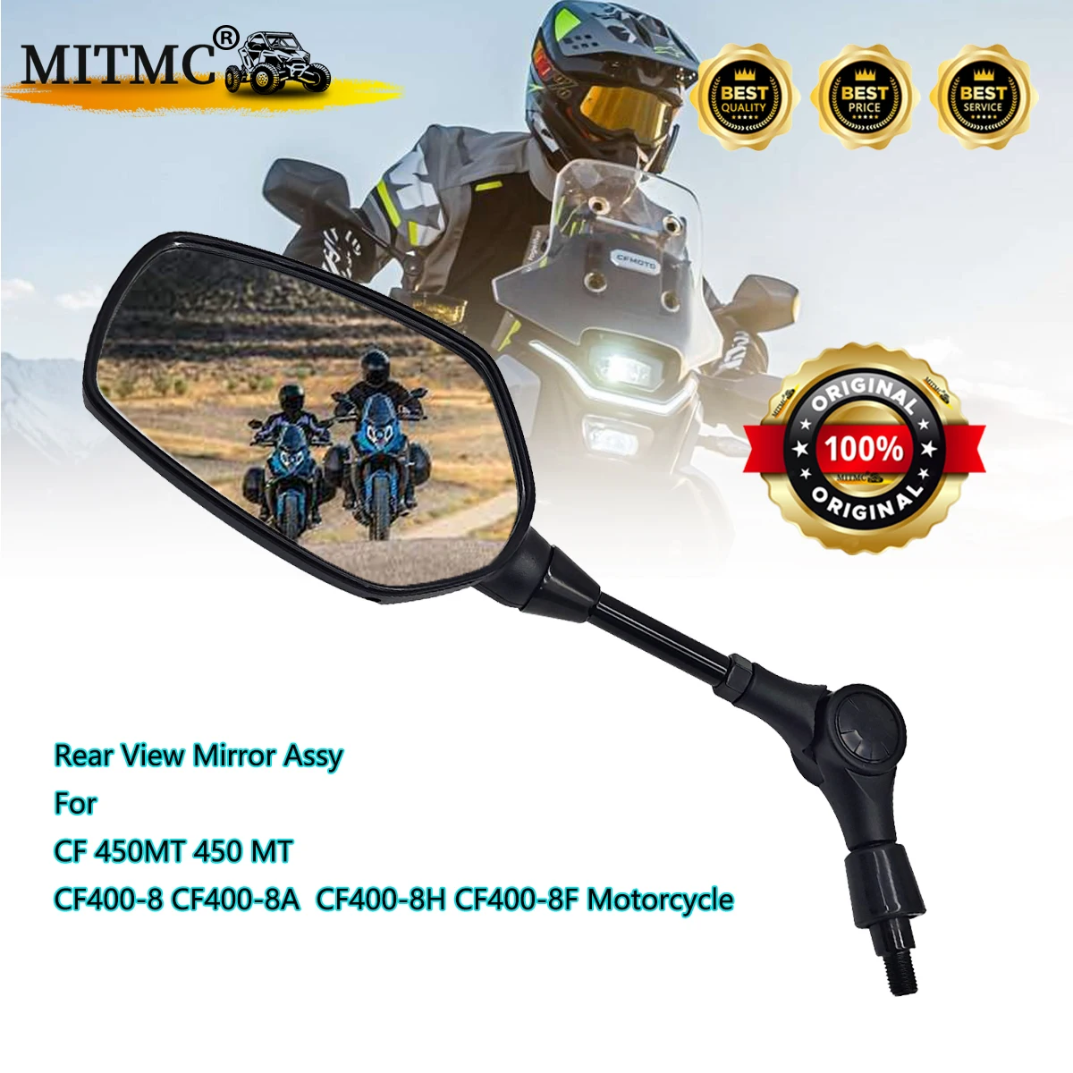 

1Pc Rear View Mirror Assy For CF 450MT 450 MT CF400-8 CF400-8A CF400-8H CF400-8F Motorcycle 6AQV-200300-6000 6AQV-200400-6