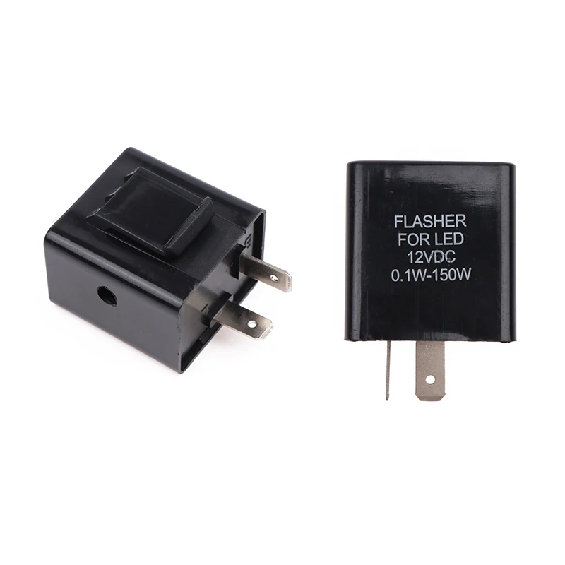 Motorcycle Accessories 2 Pin LED Flasher Relay With Buzzer 12V Adjustable Frequency Of Turn Signals Blinker Indicator Relays